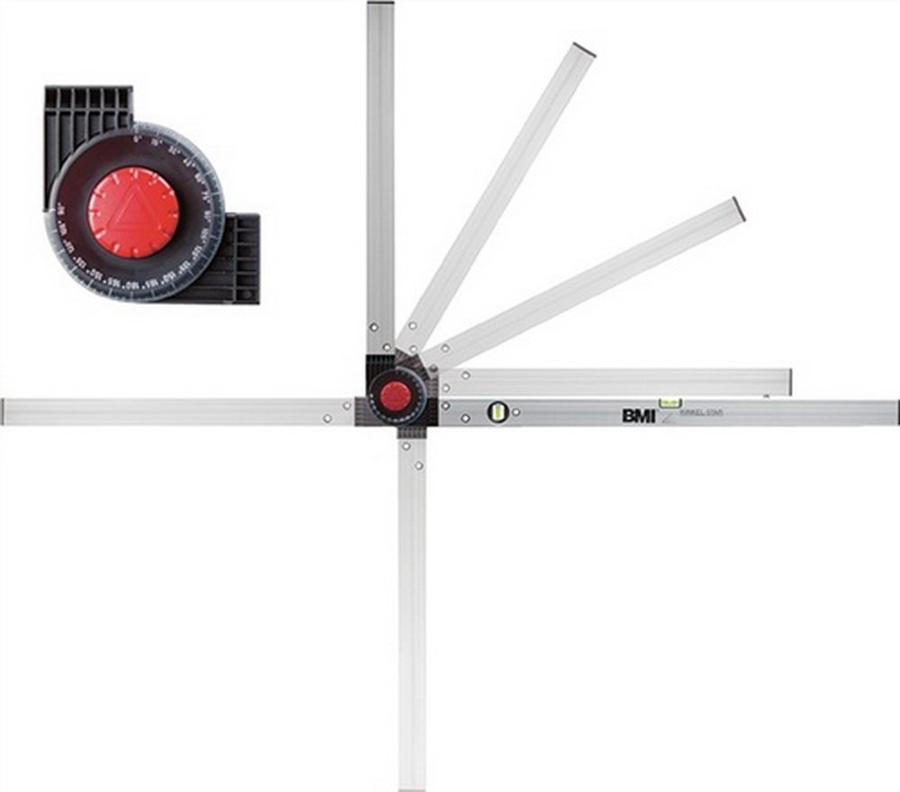 Kąt konstrukcyjny Winkelstar aluminium, dł. 100/150 cm z poziomicą BMI Pomiar 0-180 stopni