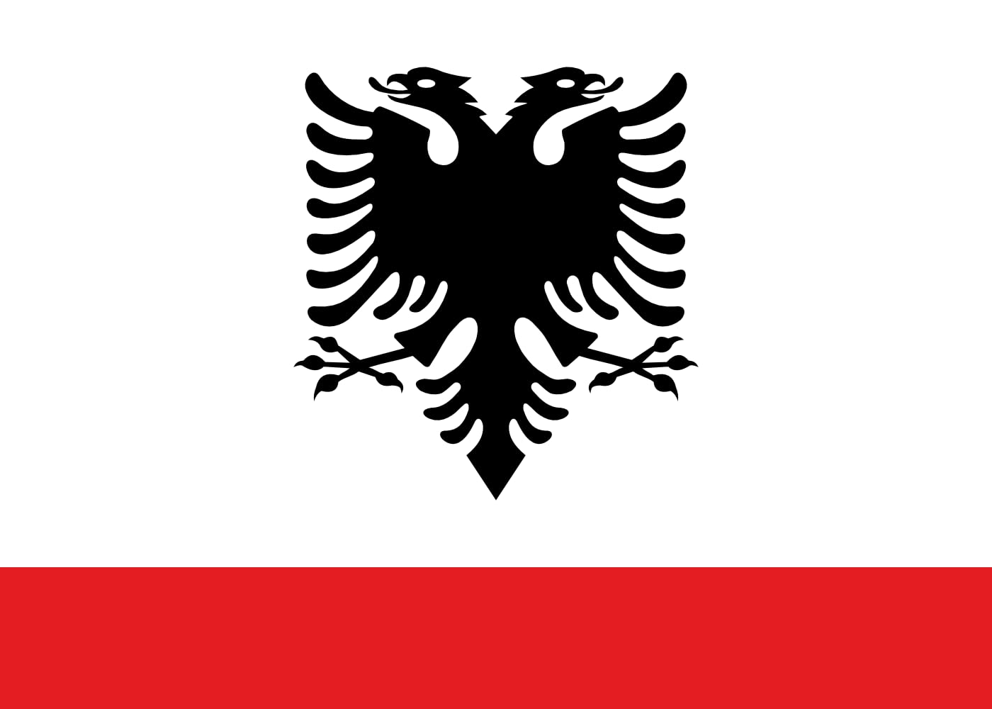 Drapeau XL Naval Ensign of Albania pavillon paysage géant extérieur 2m²