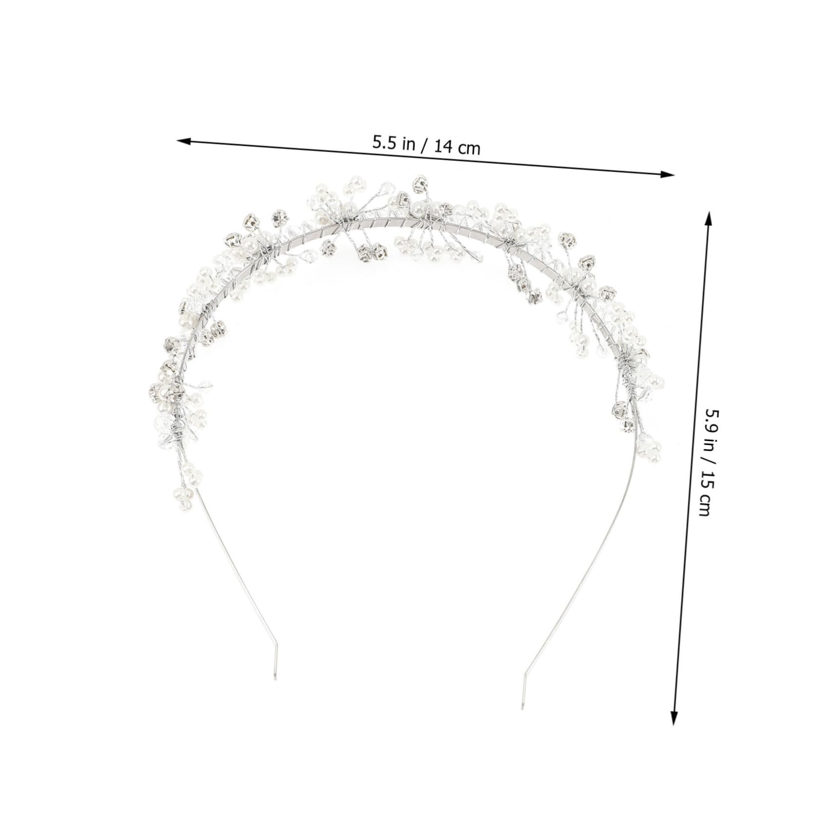VICASKY 5 Pezzi Cerchietto per con e Fascia per Accessorio Sposa Versatile e per Feste e Matrimoni