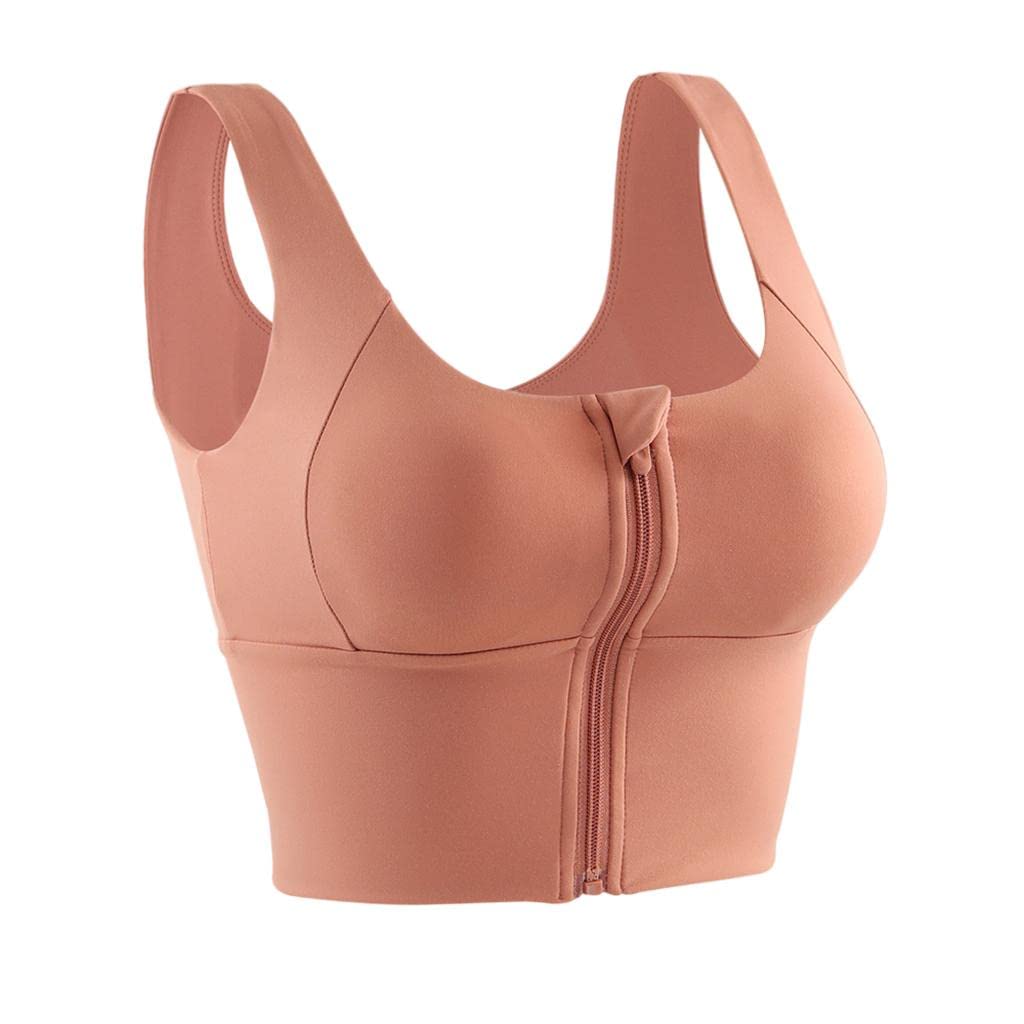 Enakshi® Womens Front Zip Sport Bra Comfy Padded Shapewear Stretch Crop Top Vest M Orange |Clothing, Shoes & Accessories | Womens Clothing | Intimates & Sleep | Bras & Bra Sets-picture-20