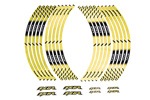 avdb-moto Liseret de jante racing modèle compatible avec ZX6R (JAUNE)