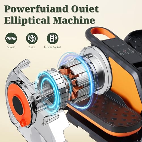 Under Desk Elliptical Machine, Portable Seated Pedal Exerciser with Remote Control, 3 Modes & 12 Adjustable Speeds, Quiet Fully Assembled Electric Leg Exerciser for Seniors Home Office - Image 6