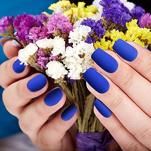 336 Pieces Square False Nails Matte Solid Color Press on Nails Coffin Full Cover Fake Nail Medium Artificial Nail Tips for Women Girl Nail Art Decoration, 14 Sets (Classic Colors)