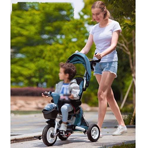 LLCOP 4-in-1-Kinderwagen-Dreirad mit verstellbarem Schiebegriff, abnehmbarem Baldachin, Baby-Trike-Sicherheitsgurt für 6… – Bild 8