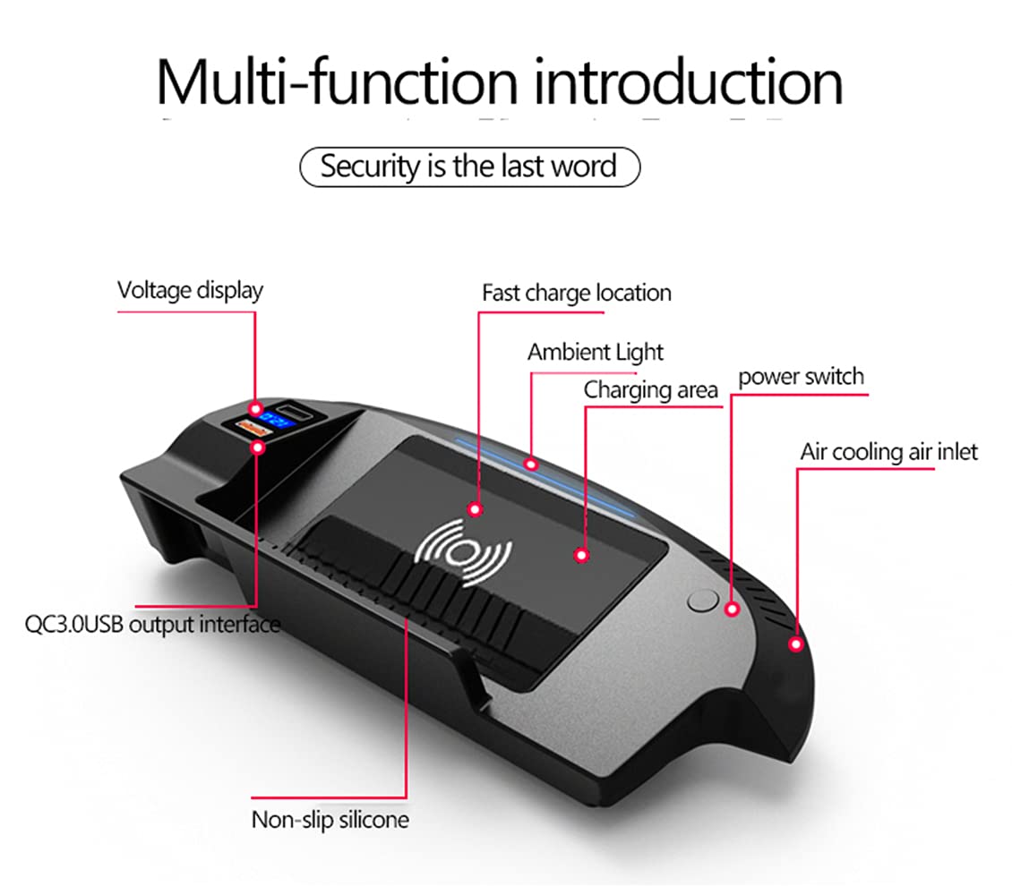 Buladala 15W Qi Wireless Rapida Ricarica Telefono Pad Per Ford Mustang