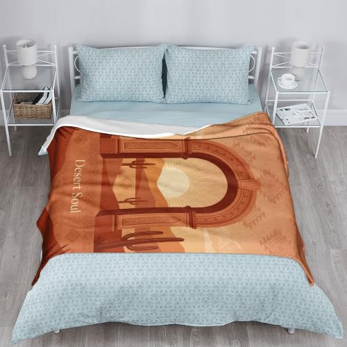 Couverture en peluche douce 127x152 cm pour lit et canapé