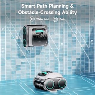(2026 Upgrade) WYBOT C1 Pool Robot Vacuum for Inground Pools, 4-in-1 Cordless Robotic Pool Cleaner for Above Ground Pools up to 1,614 Sq.ft, Wall & Waterline Cleaning, 150-Min Runtime, APP Control