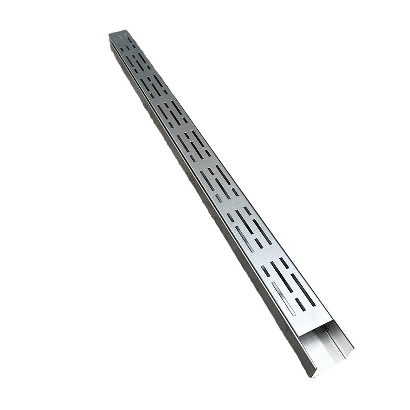 Système de caniveaux de drainage miniatures en acier inoxydable brossé