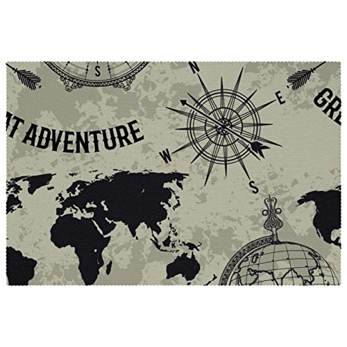 Sets de table vintage globe terrestre de haute qualité thermique - 2