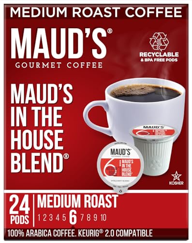 Image of Maud's Medium Roast Coffee Pods, 24 ct, Single Serve Pods - 100% Arabica Coffee, Compatible with Keurig K Cups Maker