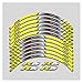 Lhtyouting Décalques de Moto Roues Rim Rim Stickers Décoration Stylisme Compatible avec Yamaha YZF R6 YZF-R6 Lhtyouting (Color : Yellow)