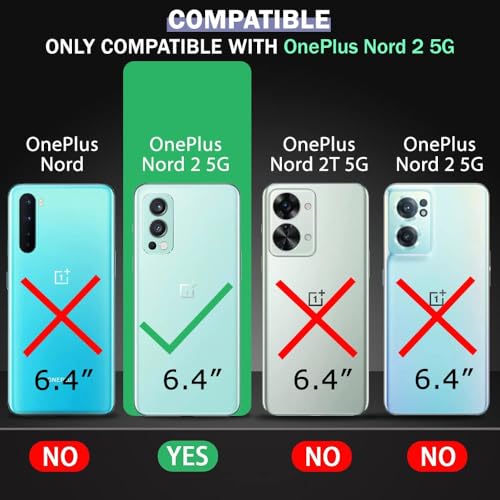 Image of KIVANO LUXE Compatible for OnePlus Nord 2 5G Luxury Handmade Leather Magnetic Flip Folio Case | Card Holder & Kickstand | Slim Protective Cover | Unisex - Brown