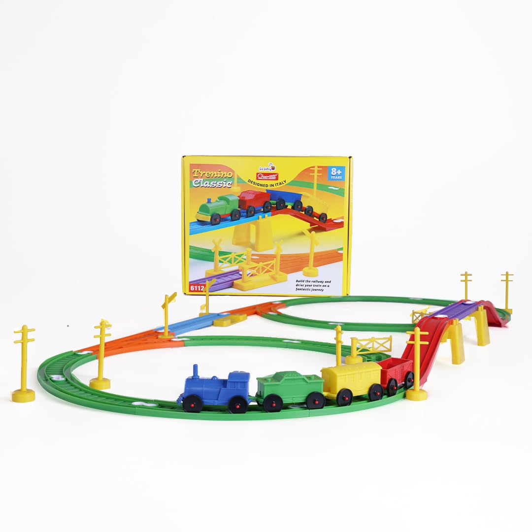 Quercetti Trenino Train Set, Toy Train & Track Set : Amazon.in