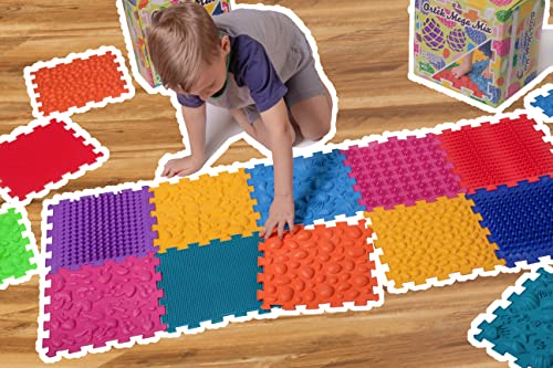 Orthopädische Sensorische Boden spielmatten für Kinder Puzzle Mix 16-TLG Prävention von Plattfüßen