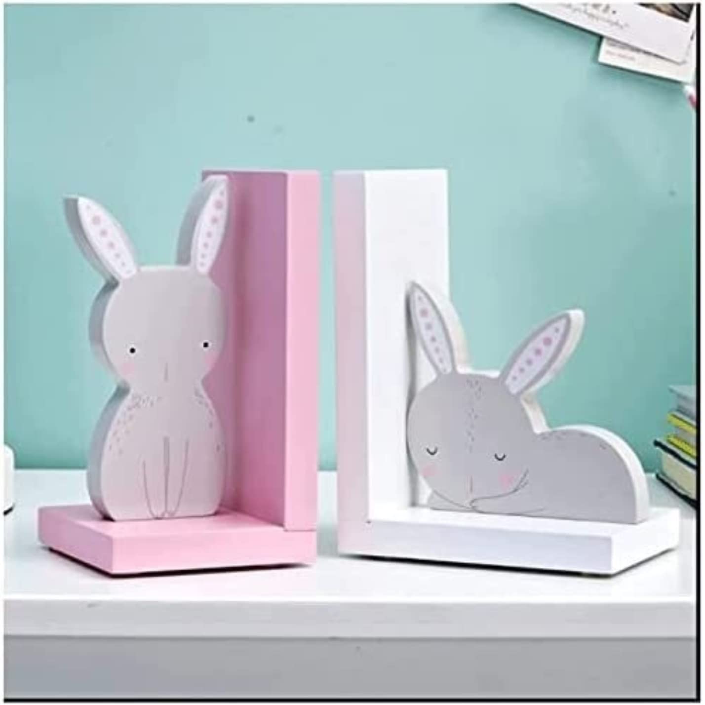 Reggi Libri, Fermalibri Simpatico Reggilibri A Forma Di Coniglio Decorazione Per La Casa Fermalibri Moderna Personalità In Legno Antiscivolo Semplice Ufficio Casa Scrivania