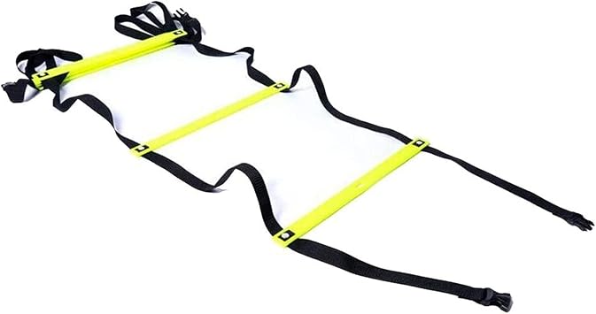 Agility Ladder Fixed Agility Ladder, Speed and Agility Training Set, Fitness Jumping Ladder Footwork Sport Equipment,for Boxing, Football, Lacrosse, Ice HockeySize5M