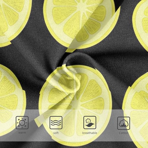 Bright Yellow Lemon Slices Black Panties Little Girl Girls Underwear Toddlers Cotton Cartoon Briefs Underpants 2t3