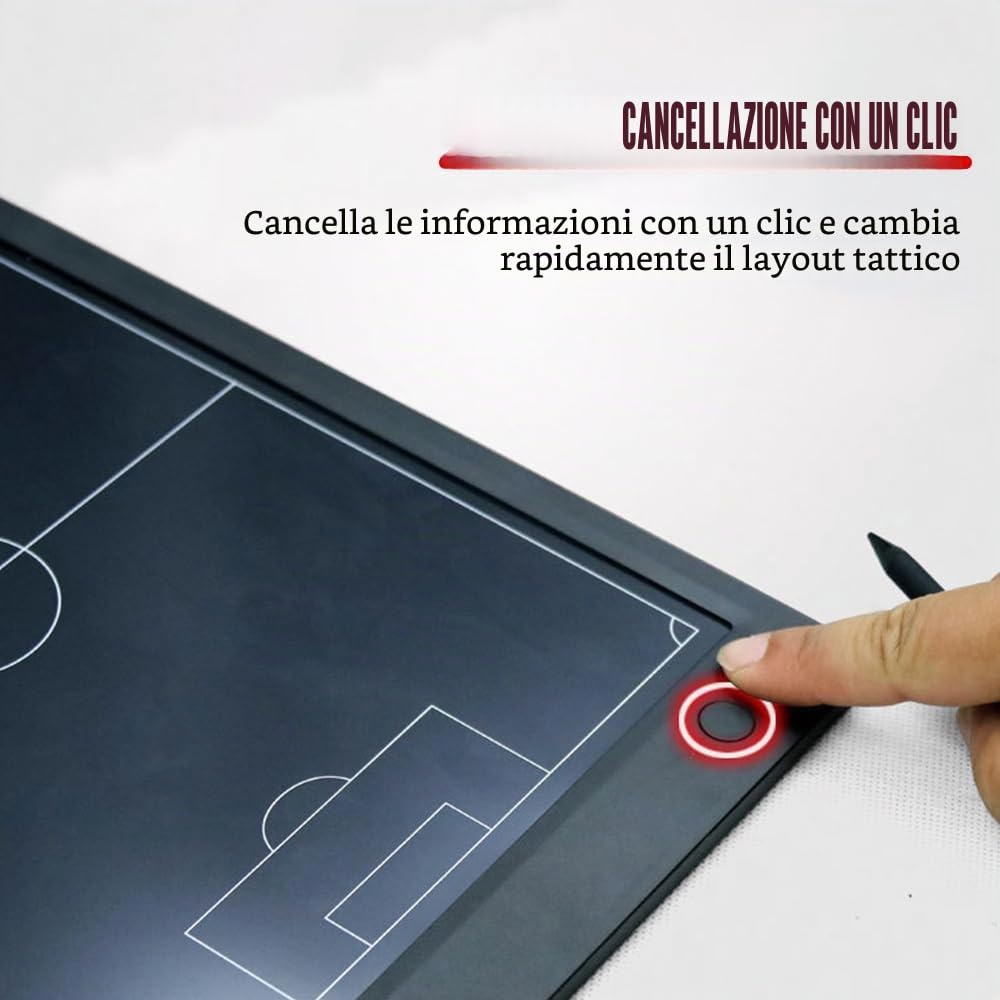 MiOYOOW Tabella Di Allenatore Elettronica, Elettronica LCD Tabella Tattica Calcio Portatile Allenatore Board Pallacanestro per Orientamento Tattico e Pianificazione Pre-Partita