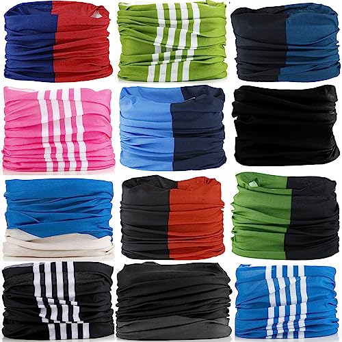 DEMIL 6PCS/8PCS/12PCS Seamless Headband Bandanas Headwear for Men&Women Scarf2