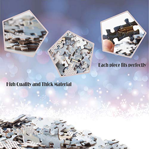 IFLOVE Christmas Snow Puzzle Holiday Snow Snowman Jigsaws Gift 1000 Pieces-Themes Puzzle Sets for Family, Brain Challenge Puzzle for Kids and Adult (Snow)