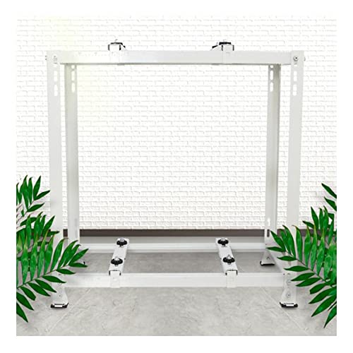 Soporte Universal para Aire Acondicionado, Ajustable de 1 a 5 Niveles, para minisplits y Bombas de Calor, Plateado, 80 x 45 x 80 cm.