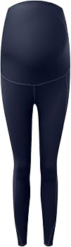 Leggings premaman da donna per gravidanza, elasticizzati, per il tempo libero, per donne incinte, autunno, sport, tempo libero, elasticizzati, opachi, Blu, XL