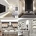 phopollo White LED Strip Lights, 16.4ft Dimmable 6500k Daylight White Led Light Strip, 300 LEDs Flexible Led Lights for Bedroom, Mirror, Kitchen Decoration