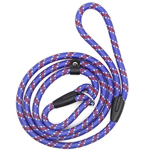 Preisvergleich Produktbild fish Nylon Haustier Leine Hundeleinen Hüftgurt Verstellbare Hundeleine Jogging Walking Rope Hundehalsband Haustierzubehör, Blau, M