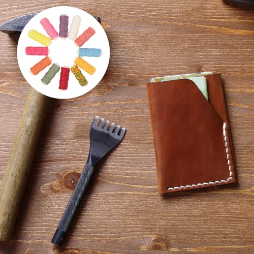 Hilos encerados para costura SHINEOFI 12 rollos multicolor miniatura 5