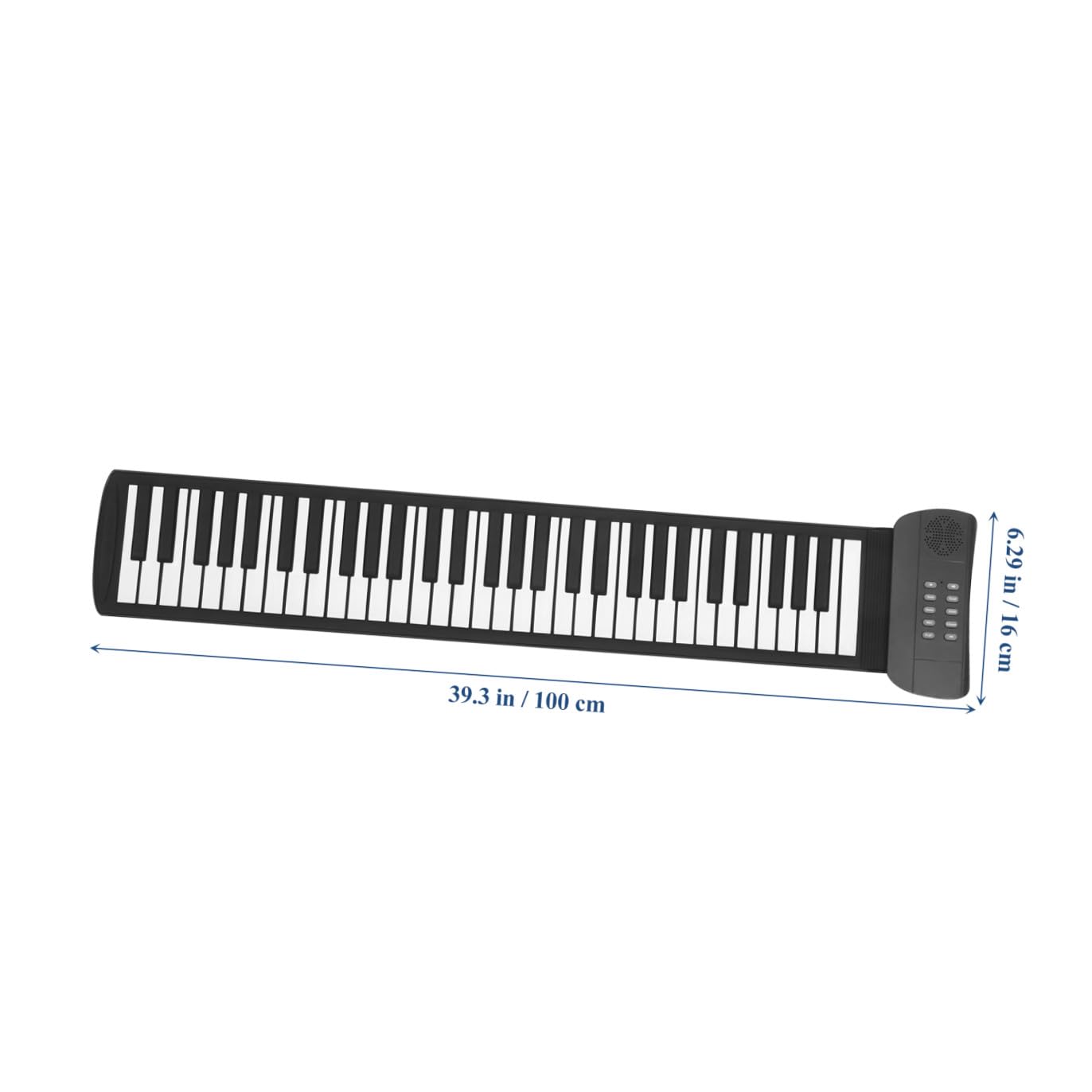 Pianoforte Digitale Portatile Connessione Wireless e Pedaliera Sustain 61 Tasti in Silicone per Ragazzo Ragazza, per Presentazioni e Insegnamento Interattivo
