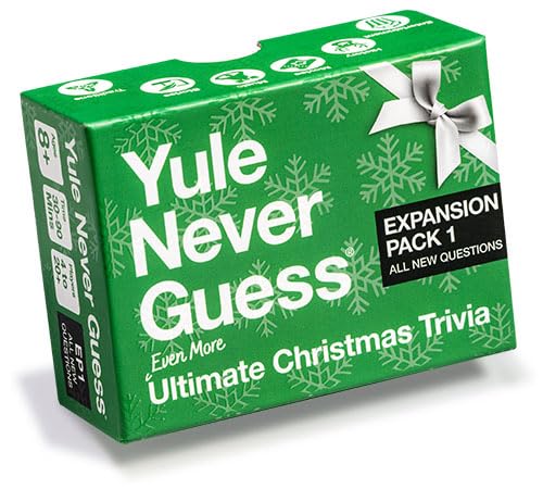 Yule Never Guess Ultimate Christmas Trivia Card Game - Expansion Pack 1-110 Cards - 3 or More Players - Ages 8+
