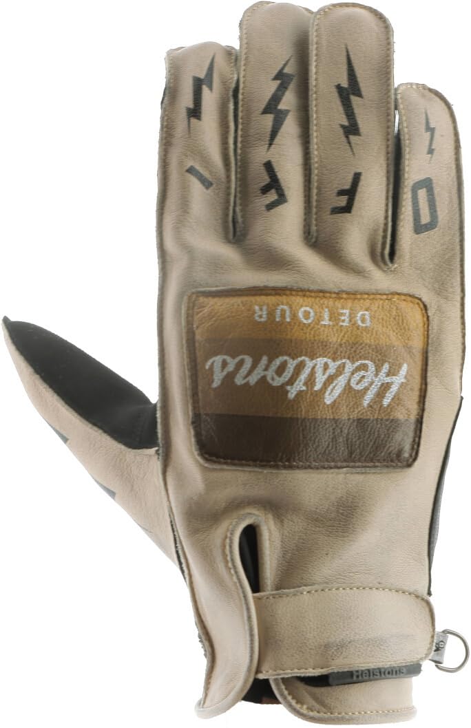 Helstons Detour Motorradhandschuhe, sand/schwarz, 10 | Aramid Verstärkung