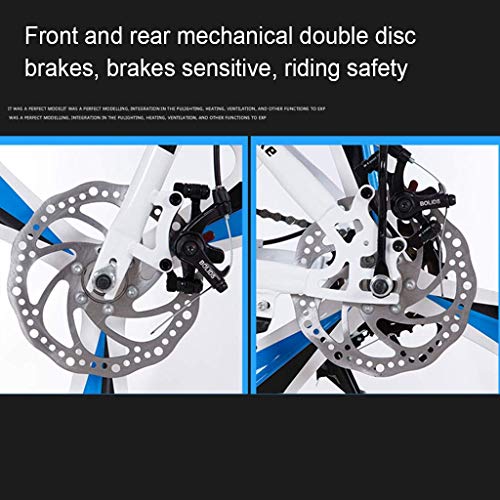 WLGQ Zusammenklappbares Auto Geschwindigkeitsänderung Auto 20 Zoll zusammenklappbares Fahrrad Scheibenbremse Fahrrad Männer und Frauen Ultraleichtes tragbares Fahrrad (Farbe: SCHWARZ, Größe: 150 – Bild 6