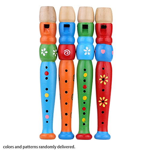 Instrument de Musique Piccolo en Bois Jouet-Cadeau d éveil pour Enfants