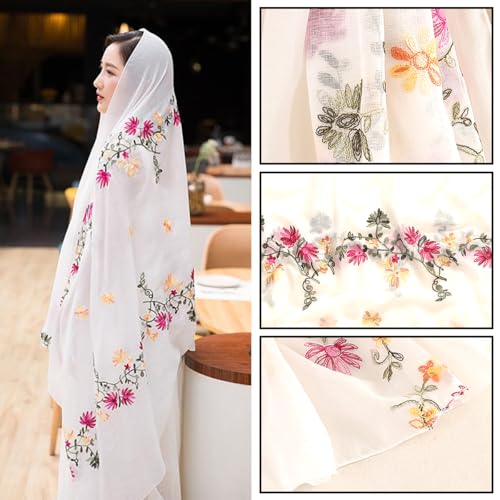 Floral Print Shawl Fashion Shawls Flower Printed Scarves Long Large Boho Scarf for Women3