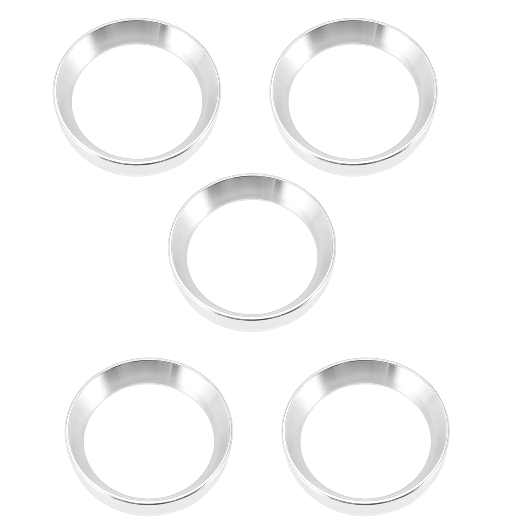 Hndhbfgrt 5pcs 54mm Dosing Ring Stainless Steel Coffee Dosing Ring Espresso Dosing Funnel Coffee Protafilter Ring
