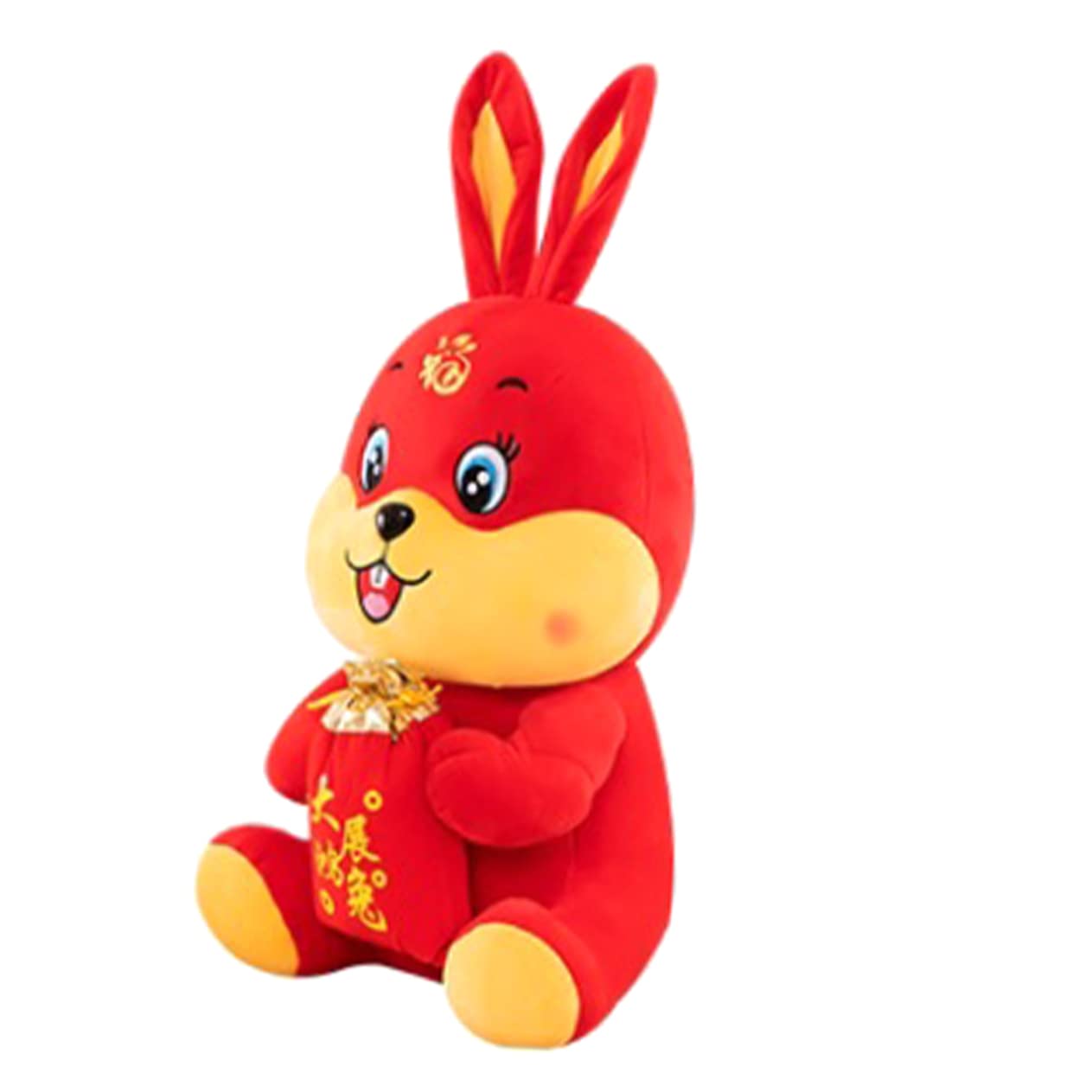 Alipis Year of The Rabbit Mascot Desktop Decor Basket Gift Plush Stuffed Bunny New Year Supplies Bunny Stuffed Cotton China Rabbit Stuffed Lovely Stuffed Rabbit Doll