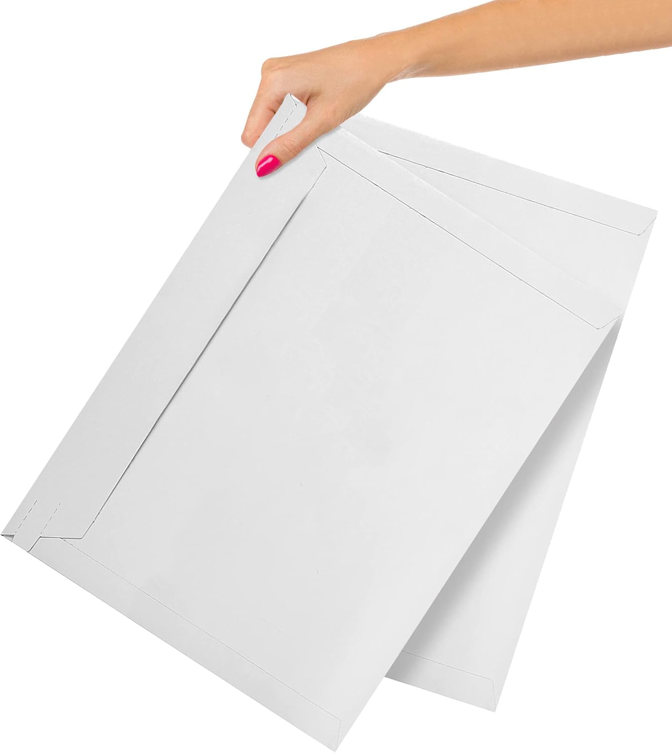 ABC Rigid Mailers 12.5" x 9.5", Pack of 25 White Cardboard
