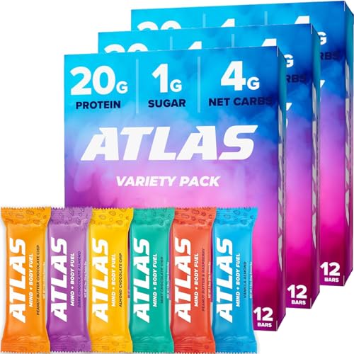Atlas Protein Bar 20G Protein, 1G Sugar cover