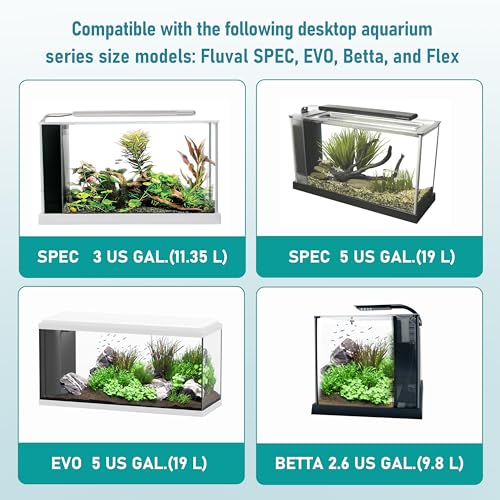 Image of 2 Set Aquarium Filter Media for Fluval SPEC, Betta, EVO and Flex Desktop Aquarium,Includes 2 Carbon Filter Refills, 2 Foam Filter, 2 Ceramic Rings & 1 Filter Cord