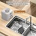 Olfjurk Automatic Dog & Cat Feeder, with Freshness Preservation, 4L Timed Cat Feeder with LCD Screen.Up to 6 Meals Per Day and 1-15 Portion for Cats & Dog (White)