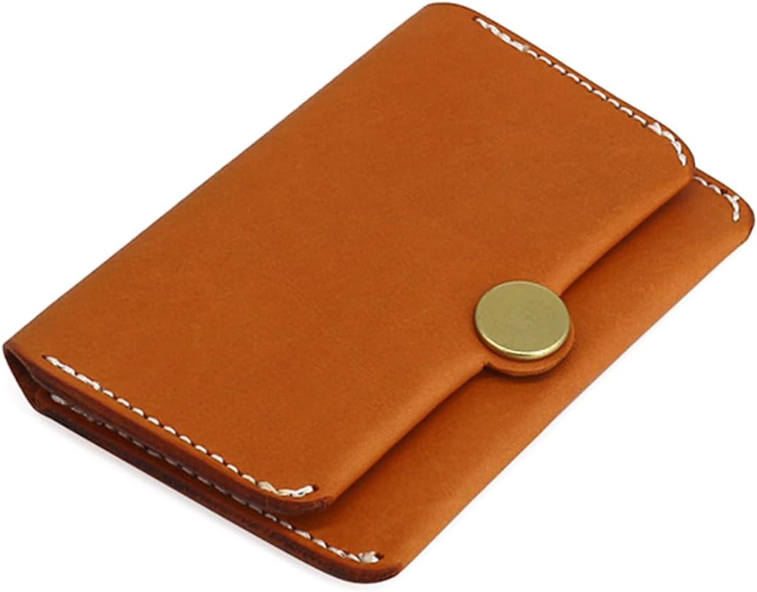 Leather Cards Purse Pouch, Credit Card Holder Organizer Cases Small Wallet Purse for Women/Men (brown)