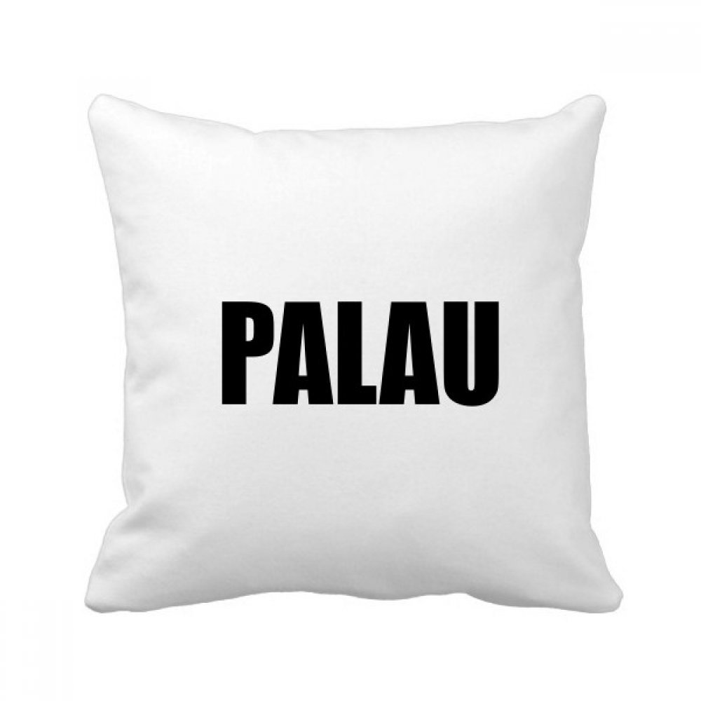 Coussin Palau pays nom carré noir pour soutenir le dos et décorer le canapé en 40 x 40cm