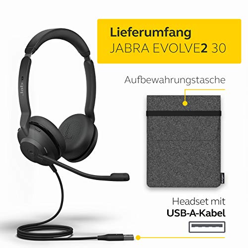 USB-Headset Jabra Evolve2 30 Stereo Kopfhörer mit Noise Cancelling