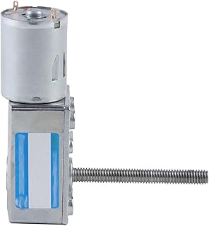 ELLANA Turbine Speed Hobby Dc Gear High Torque Motor, 24v Dc Motor, High Torque JGY370 Reduction Box, Halloween Prop, M6 Screw Shaft Long axis 50mm Worm controllable (Color : 12V, Size : 30rpm)