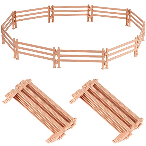 GALEPEE Valla de caballo Juguetes 20 piezas Valla Juguetes Caballo Juguete Caballo Corral Esgrima Accesorios Juguete, Valla en miniatura Granja Caballo para Niños Granja, Regalo