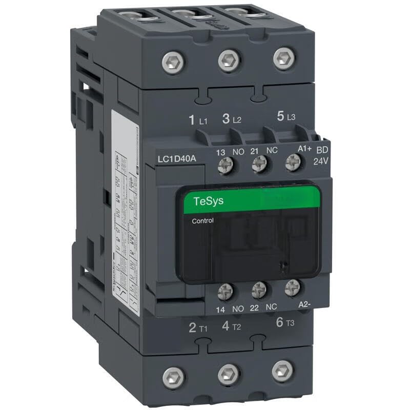 Contacteur tripolaire CA TeSys s&eacute;rie D LC1D40ABD bobine CC 40 A 24 V CC