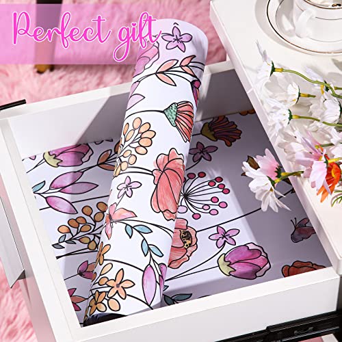 20 Sheets Drawer Liners For Dresser Linen Scented Non Adhesive Paper Fragrant Liners For Bathroom Kitchen Cabinet Shelf Closet, 14 X 19.5 Inches(Flower) #TOP5