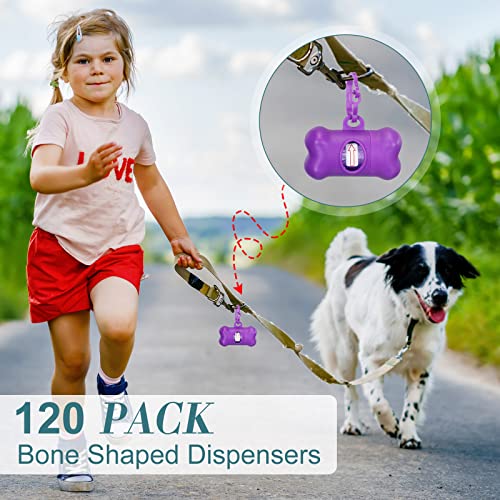 Zhehao 120 Pcs Bone Shaped Dog Poop Bag Dispensers with Disposal Bag Dog Waste Bag Holder Small Dog Bag Dispenser with Hook for Pet Puppy Walking Hiking Camping, 8 Colors Zhehao 120 Pcs Bone Shaped Dog Poop Bag Dispensers with Disposal Bag Dog Waste Bag Holder Small Dog Bag Dispenser with Hook for Pet Puppy Walking Hiking Camping, 8 Colors