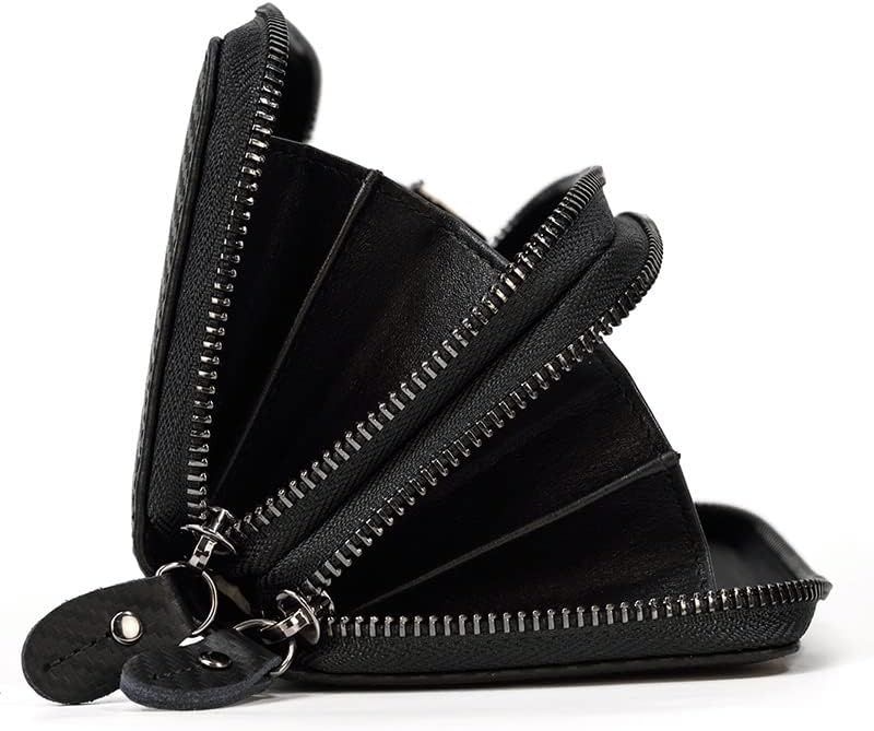 Miniatura 5 de LUYILA Bolso de mano grande de cuero largo para hombre, bolso de mano, monedero de viaje, pasaporte de negocios, funda para teléfono celular,